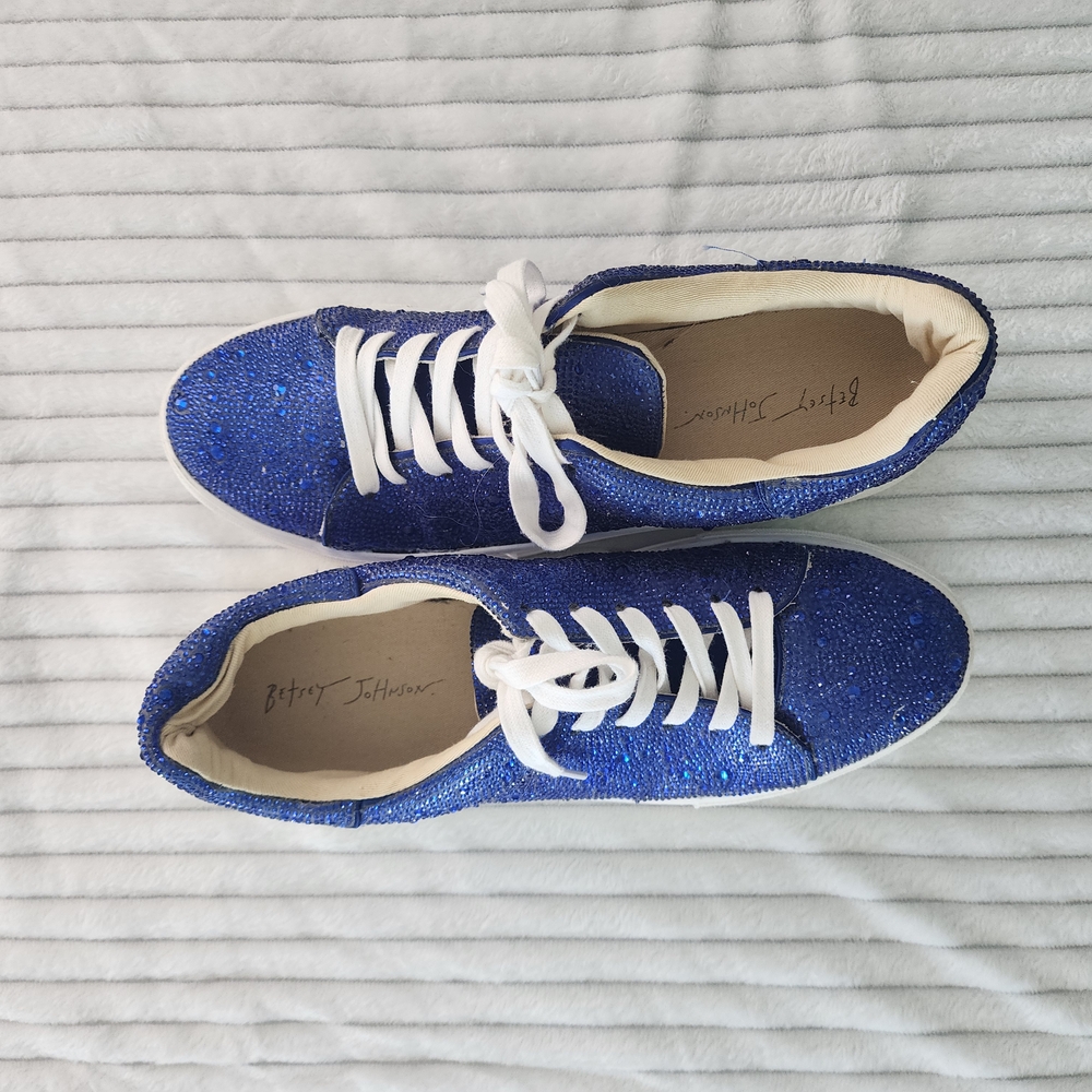 Betsy Johnson Blue Glitter Women's Sneakers